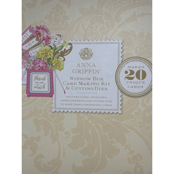 Anna Griffin Window Box Card Making Kit Cutting Dies Cards Envelopes Embellishme - Picture 2 of 15